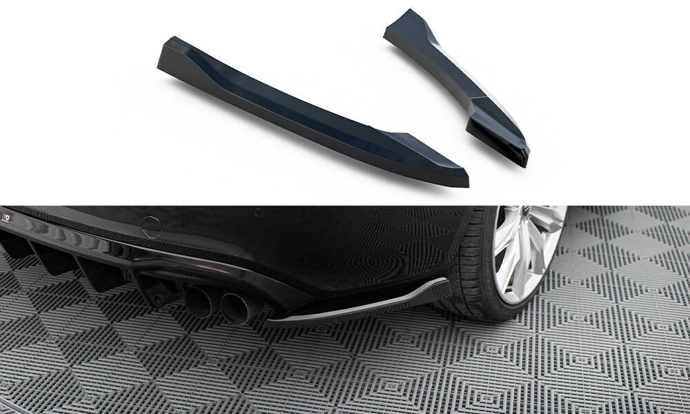 Maxton Heck Ansatz Flaps Diffusor V.2 für Audi S5 / A5 S-Line Coupe / Cabriolet 8T schwarz Hochglanz