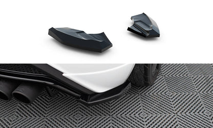 Maxton Heck Ansatz Flaps Diffusor V.3 für Ford Fiesta ST Mk7 Facelift schwarz Hochglanz