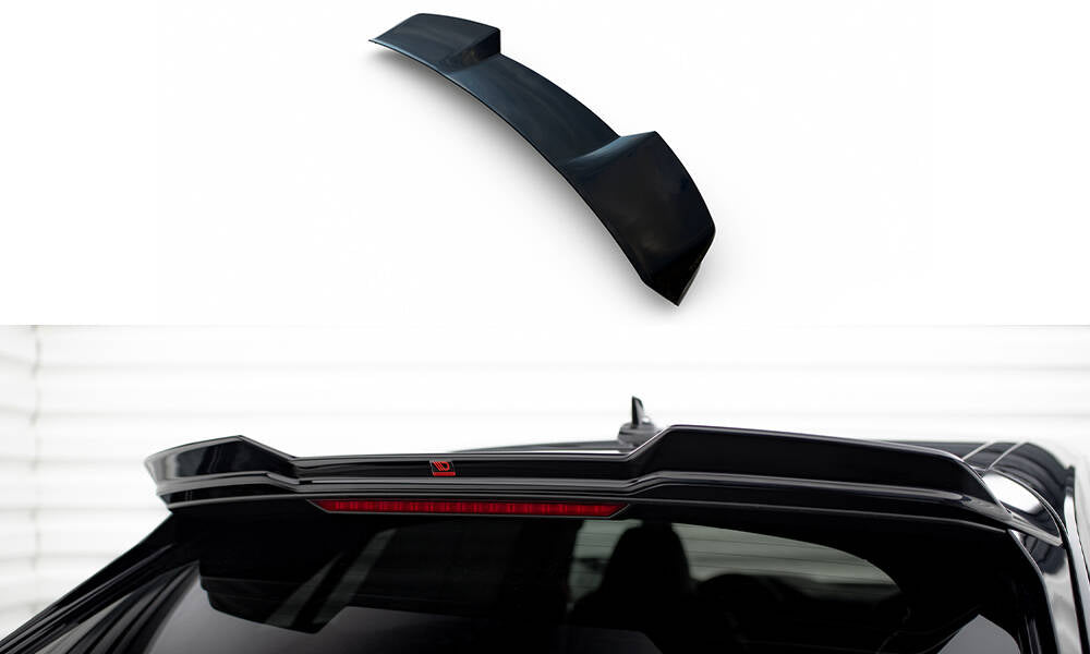 Maxton Höher Spoiler CAP für 3D Audi RSQ8 Mk1 schwarz Hochglanz