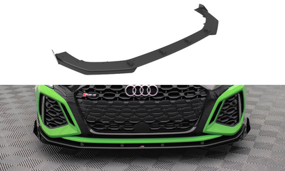 Maxton Street Pro Front Ansatz für +Flaps für V.1 + Flaps Audi RS3 8Y schwarz Hochglanz
