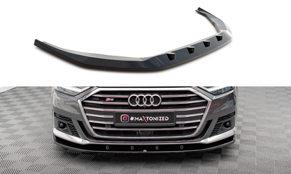 Maxton Front Ansatz V.2 für Audi S8 / A8 S-Line D5 schwarz Hochglanz