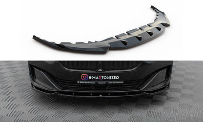 Maxton Front Ansatz V.1 für BMW 7 G11 Facelift schwarz Hochglanz