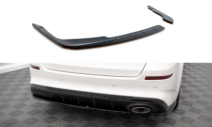 Maxton Heck Ansatz Flaps Diffusor V.1 für Kia Optima Mk4 Facelift schwarz Hochglanz