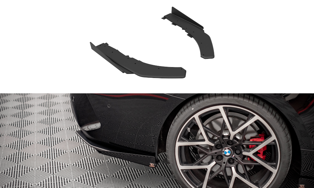 Maxton Street Pro Heck Ansatz Flaps Diffusor +Flaps für BMW 4er M-Paket G22 schwarz Hochglanz