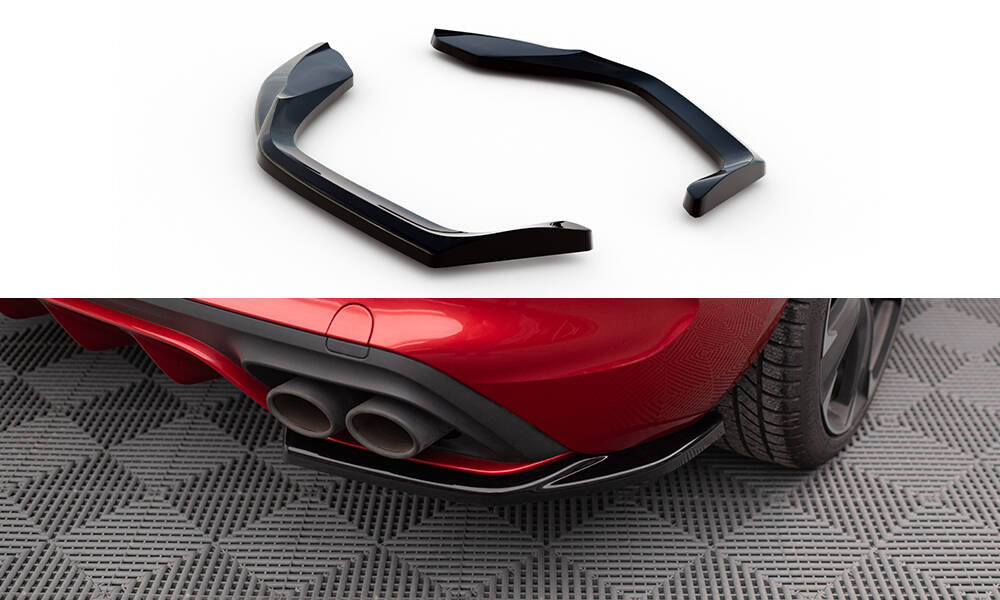 Maxton Heck Ansatz Flaps Diffusor V.1 für Cupra Leon Hatchback Mk1 schwarz Hochglanz