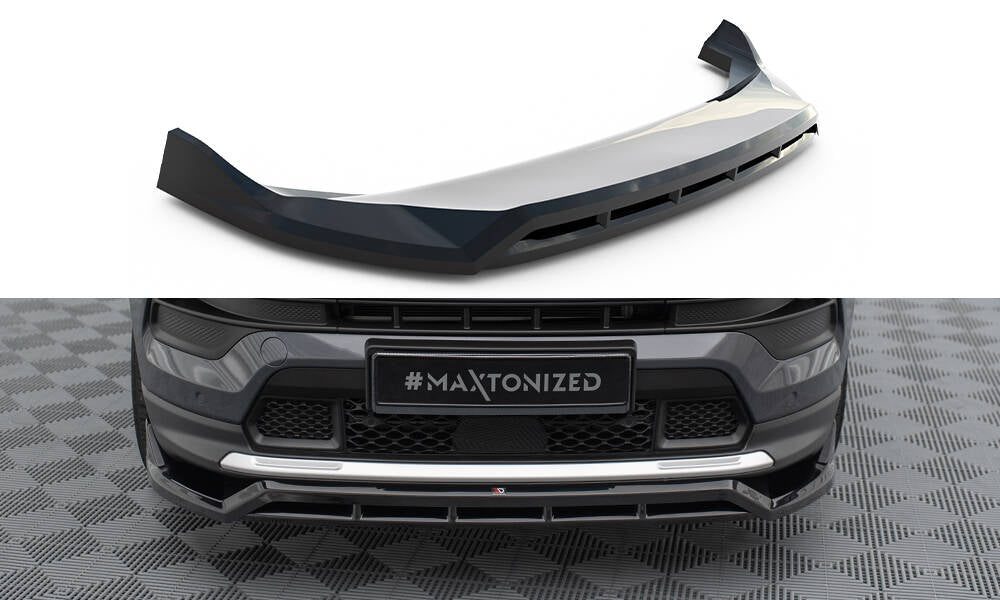 Maxton Front Ansatz für Jeep Compass Limited Mk2 Facelift schwarz Hochglanz
