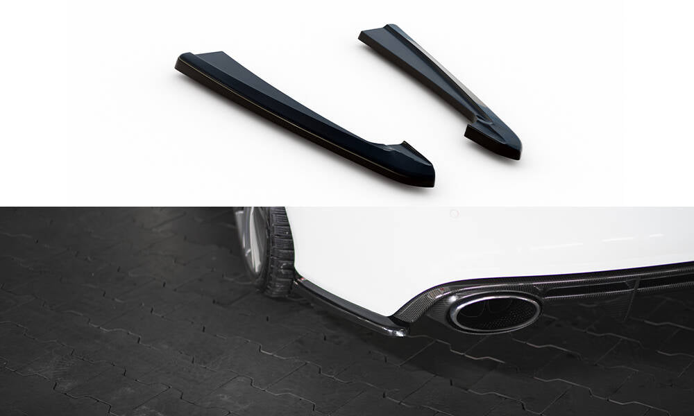 Maxton Heck Ansatz Flaps Diffusor V.2 für Audi RS7 C7 Facelift schwarz Hochglanz