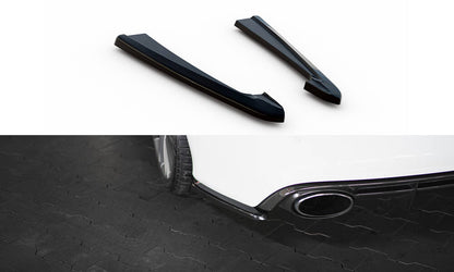 Maxton Heck Ansatz Flaps Diffusor V.2 für Audi RS7 C7 Facelift schwarz Hochglanz