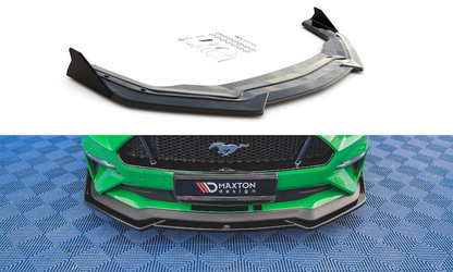 Maxton Front Ansatz V.1 +Flaps für Ford Mustang GT Mk6 Facelift