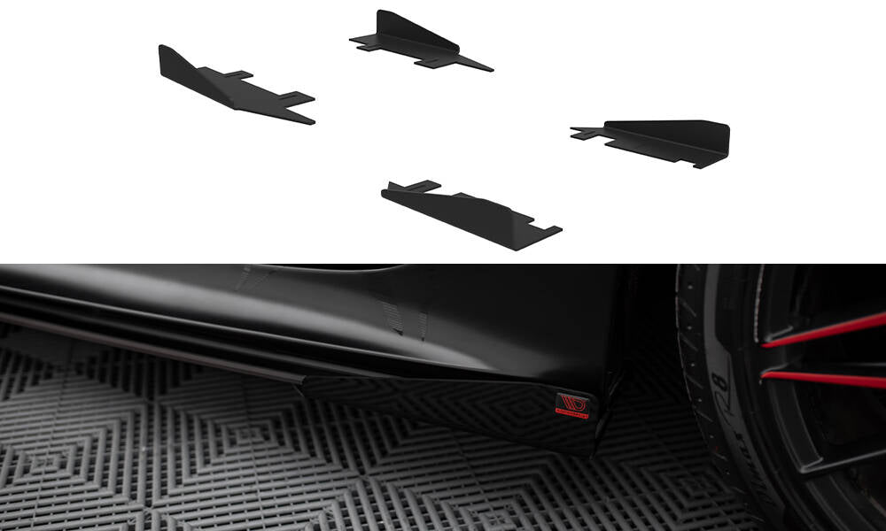 Maxton Side Flaps Audi A7 S-Line C7 schwarz Hochglanz