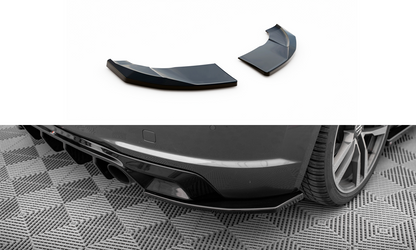 Maxton Heck Ansatz Flaps Diffusor V.2 für Audi TT S-Line 8S schwarz Hochglanz