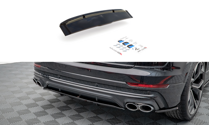 Maxton Mittlerer Diffusor Heck Ansatz DTM Look für Audi SQ8 Mk1 schwarz Hochglanz