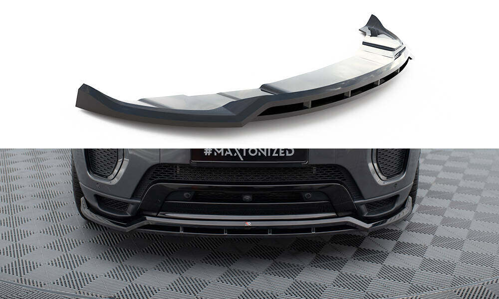Maxton Front Ansatz für Land Rover Range Rover Evoque HSE Dynamic Mk1 Facelift schwarz Hochglanz