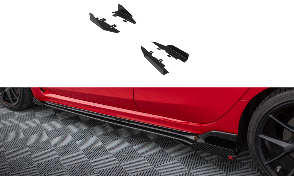 Maxton Side Flaps Honda Civic Type-R Mk 11 schwarz Hochglanz