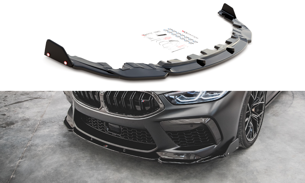 Maxton Front Ansatz V.1 +Flaps für BMW M8  Gran Coupe F93 / Coupe F92