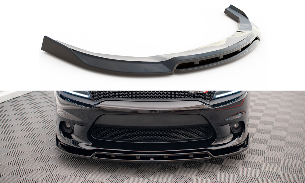 Maxton Front Ansatz V.1 für Dodge Charger SRT Mk7 Facelift schwarz Hochglanz
