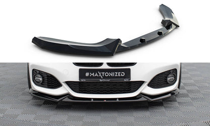 Maxton Front Ansatz V.5 für BMW 1er M-Paket / M140i F20 Facelift schwarz Hochglanz