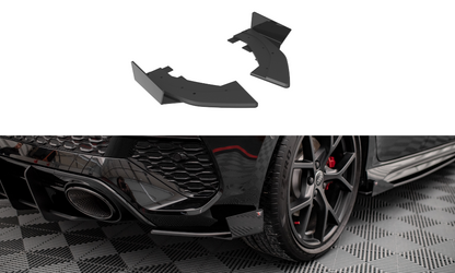 Maxton Street Pro Heck Ansatz Flaps Diffusor +Flaps für Audi RS3 Sportback 8Y schwarz Hochglanz