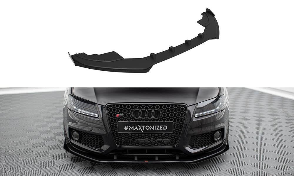 Maxton Street Pro Front Ansatz für +Flaps für + Flaps Audi S5 / A5 S-Line 8T schwarz Hochglanz