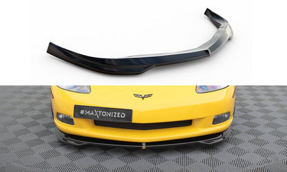 Maxton Front Ansatz für Chevrolet Corvette C6 schwarz Hochglanz