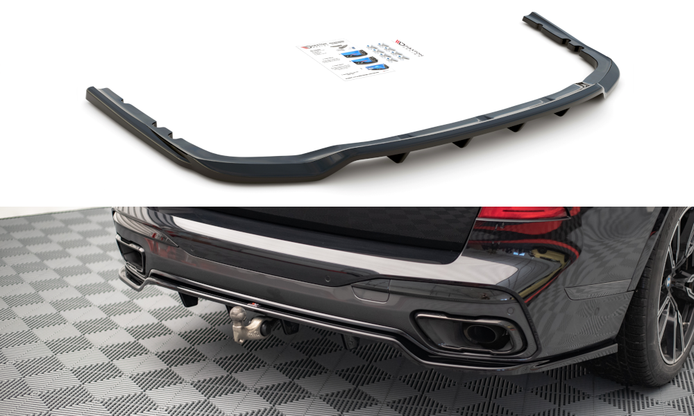 Maxton Mittlerer Diffusor Heck Ansatz DTM Look für BMW X7 M G07 schwarz matt