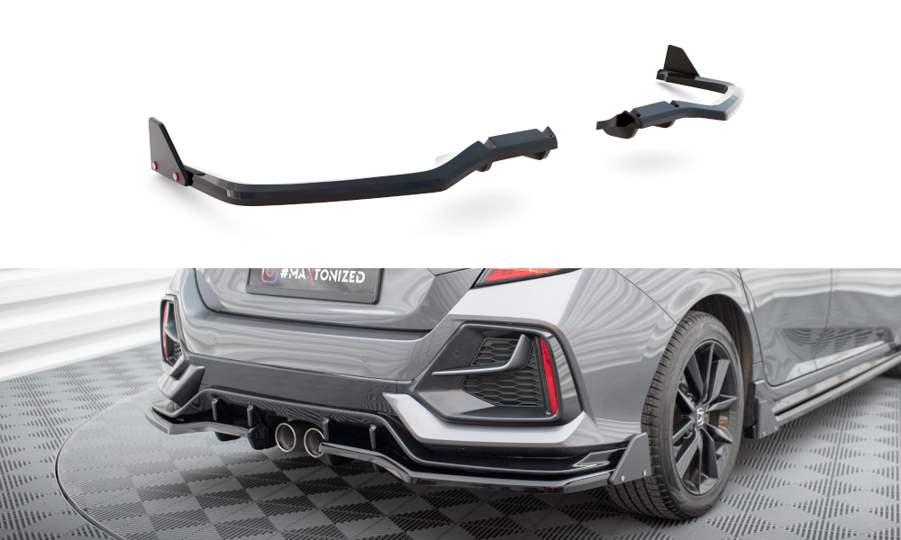 Maxton Mittlerer Diffusor Heck Ansatz DTM Look für + Flaps Honda Civic Sport Mk 10 Facelift