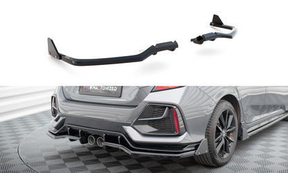 Maxton Mittlerer Diffusor Heck Ansatz DTM Look für + Flaps Honda Civic Sport Mk 10 Facelift