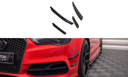 Maxton Stoßstangenflügel vorne (Canards) Audi S3 / A3 S-Line 8V Limousine / Cabrio