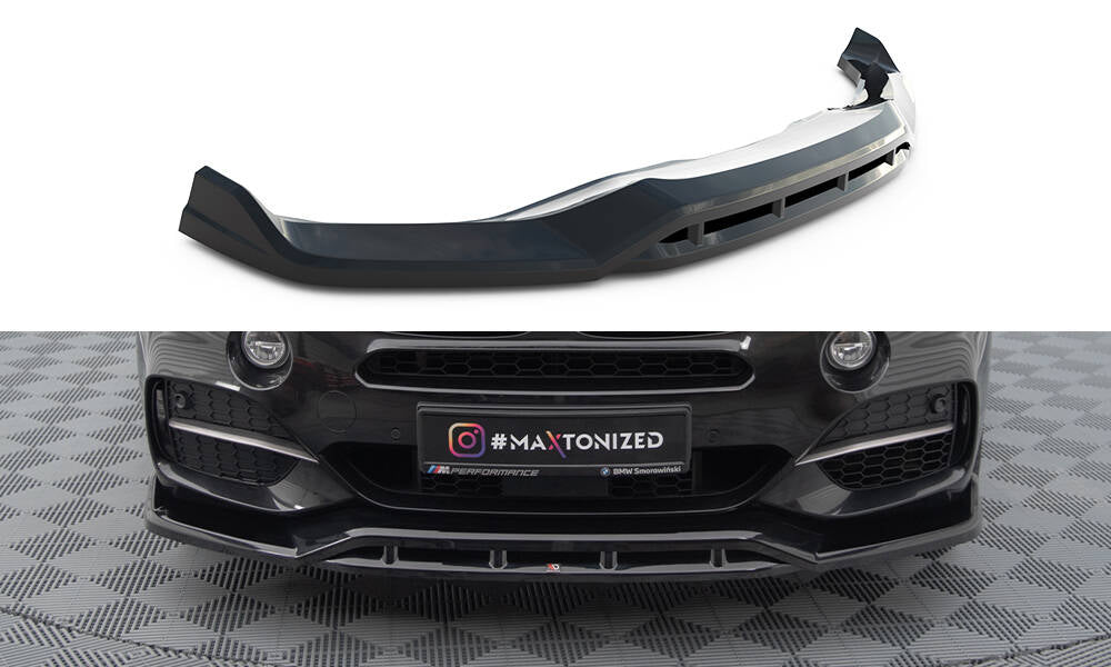 Maxton Front Ansatz V.3 für BMW X5 M-Paket F15 schwarz Hochglanz