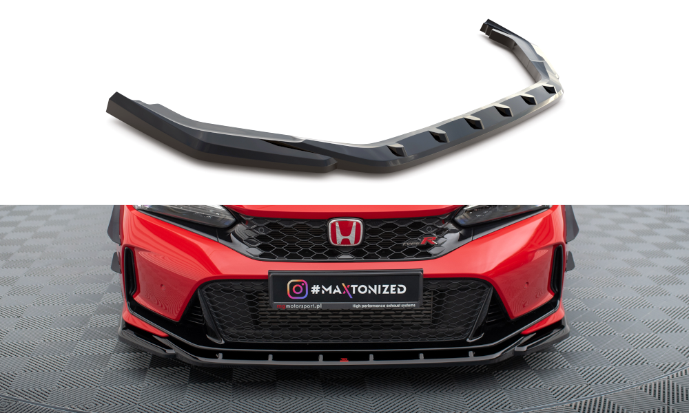 Maxton Front Ansatz V.3 für Honda Civic Type-R Mk 11 schwarz Hochglanz