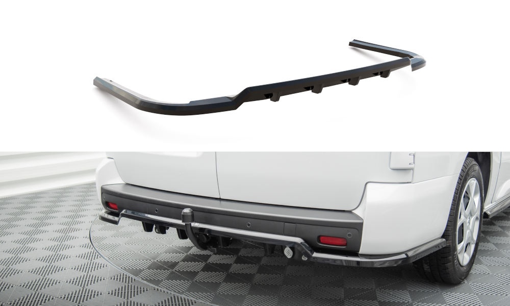 Maxton Mittlerer Diffusor Heck Ansatz DTM Look für Citroen Jumpy L3 Mk3 schwarz Hochglanz