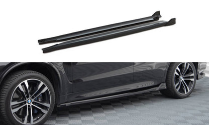 Maxton Seitenschweller Ansatz für V.2 für BMW X5 M-Paket F15 schwarz Hochglanz