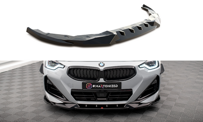Maxton Front Ansatz V.2 für BMW 2 Coupe M-Paket / M240i G42 schwarz Hochglanz