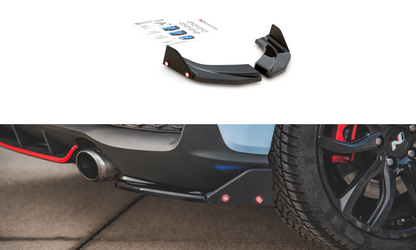 Maxton Heck Ansatz Flaps Diffusor V.6 +Flaps für Hyundai I30 N Mk3 Hatchback
