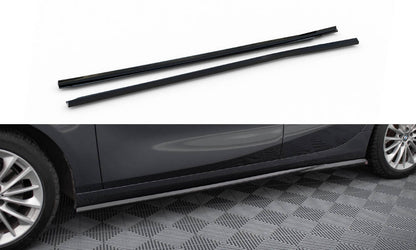 Maxton Seitenschweller Ansatz für BMW 1er F40 schwarz Hochglanz