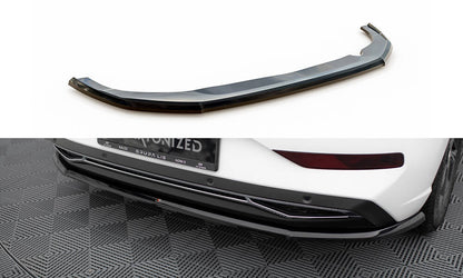 Maxton Zentrale Hinten Splitte Hyundai I30 Mk3 Facelift schwarz Hochglanz
