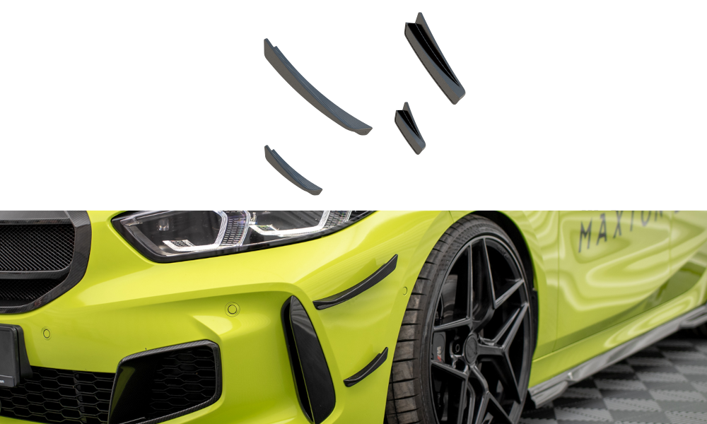 Maxton Carbon Fiber Front Bumper Wings (Canards) BMW 1er F40 M-Paket/ M135i