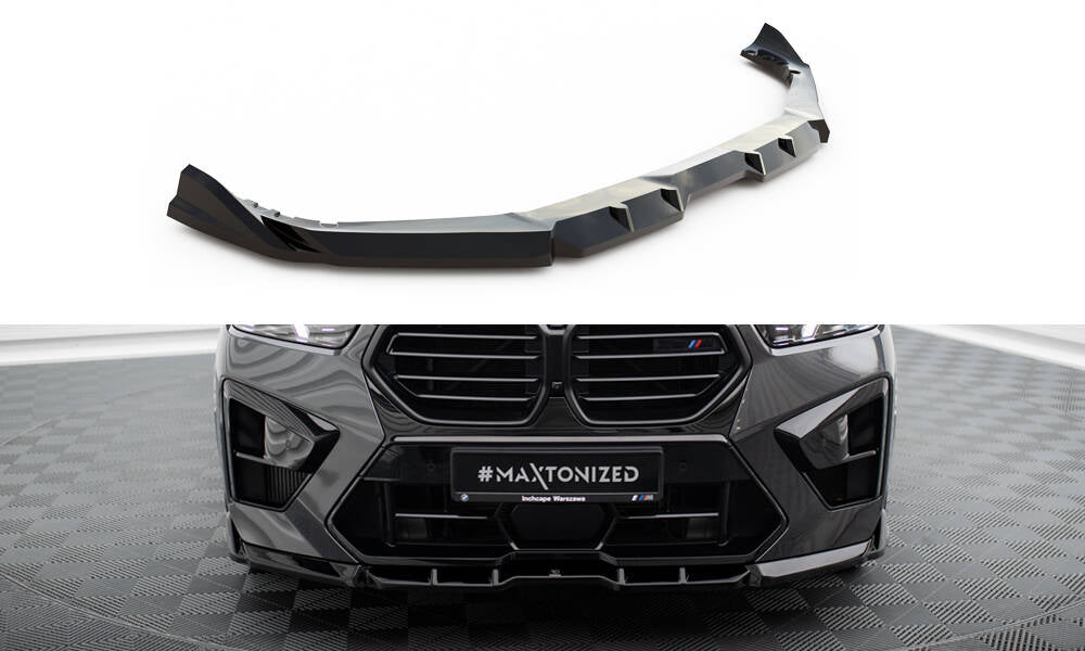 Maxton Front Ansatz V.1 für BMW X5 M F95 Facelift schwarz Hochglanz