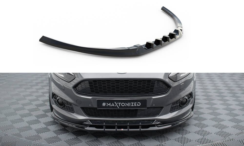 Maxton Front Ansatz für Ford S-Max ST-Line Mk2 schwarz Hochglanz