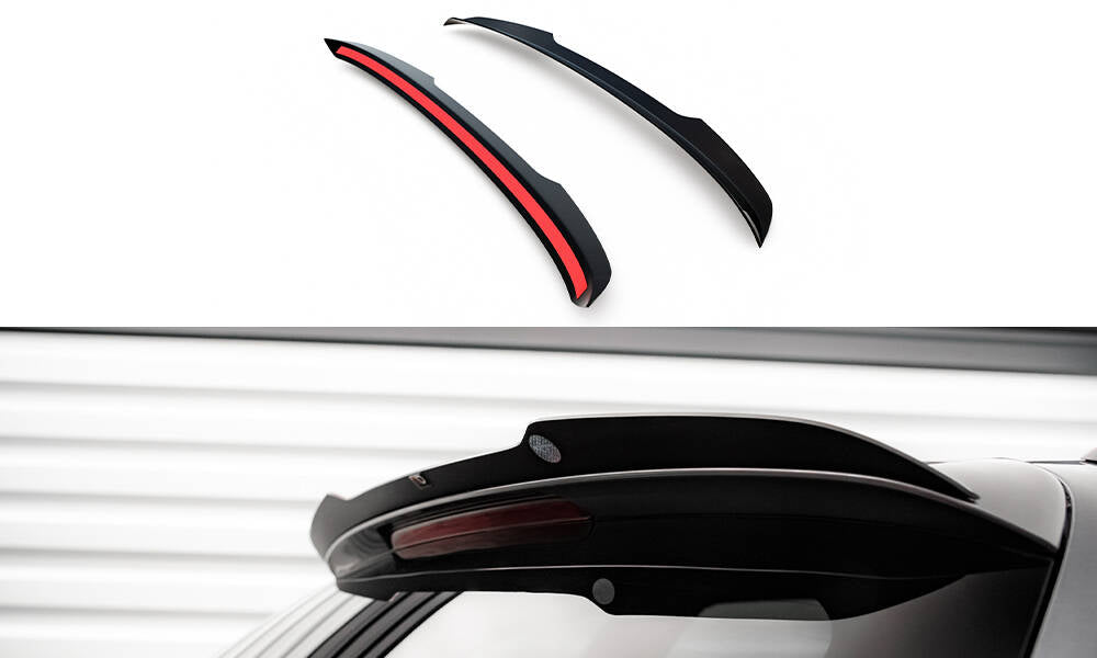 Maxton Spoiler CAP für Audi A4 S-Line / S4 Avant B8 Facelift schwarz Hochglanz