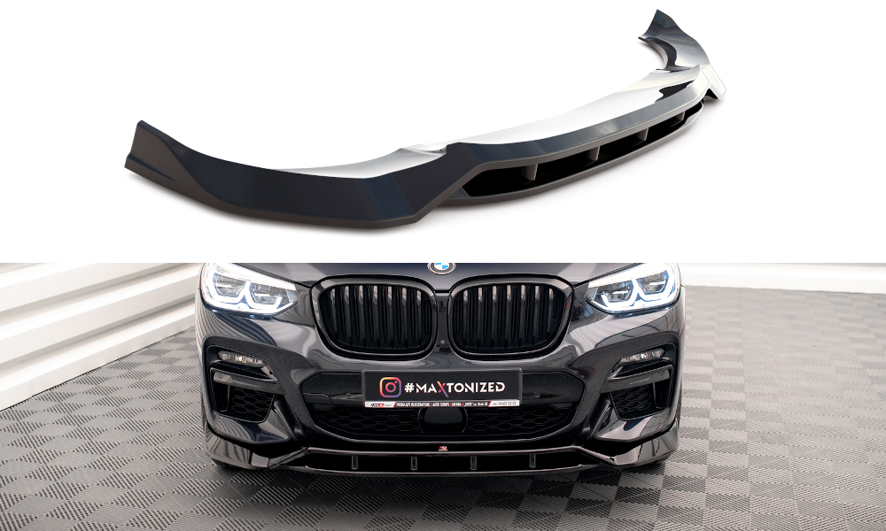 Maxton Front Ansatz V.2 für  BMW X3 M40d / M40i / M-Paket G01  schwarz Hochglanz