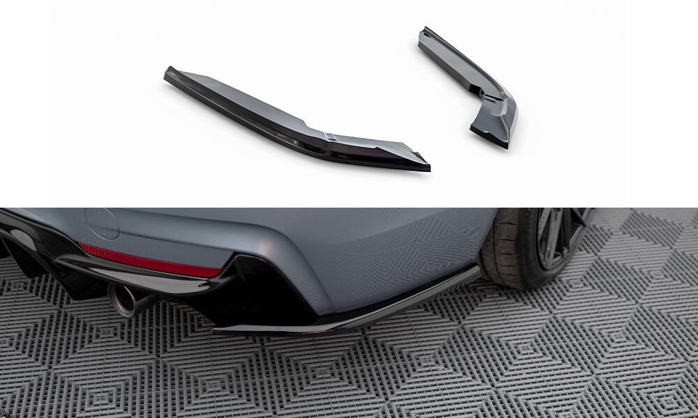 Maxton Heck Ansatz Flaps Diffusor V.4 für BMW 4er Coupe M-Paket F32  schwarz Hochglanz