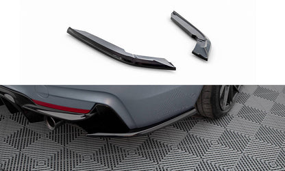 Maxton Heck Ansatz Flaps Diffusor V.4 für BMW 4er Coupe M-Paket F32  schwarz Hochglanz