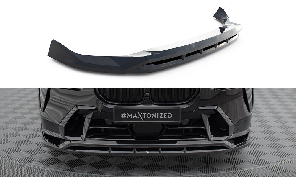 Maxton Front Ansatz für BMW X7 M-Paket G07 Facelift schwarz Hochglanz