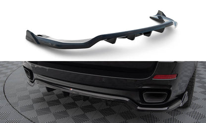 Maxton Mittlerer Diffusor Heck Ansatz DTM Look für BMW X5 M-Paket F15 schwarz Hochglanz