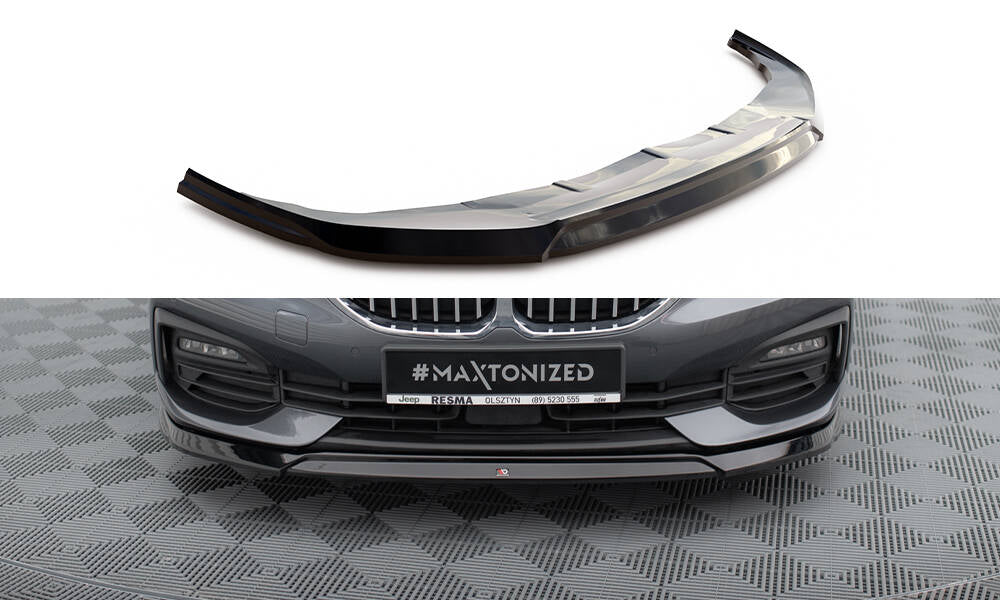 Maxton Front Ansatz V.2 für BMW 1er F40 schwarz Hochglanz