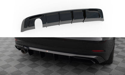 Maxton Diffusor Heck Ansatz für Audi A3 Sportback 8V Facelift (Version mit einseitigem Auspuffrohr)