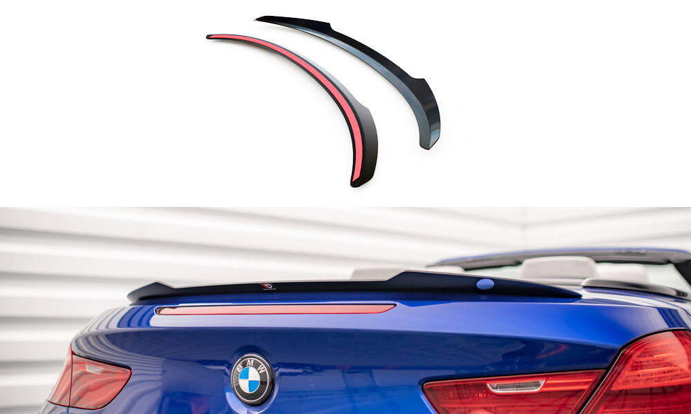 Maxton Spoiler CAP für BMW M6 / 6 M-Paket Cabriolet F12 schwarz Hochglanz