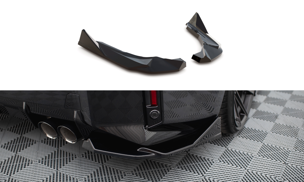 Maxton Heck Ansatz Flaps Diffusor V.2 für BMW M2 G87 schwarz Hochglanz