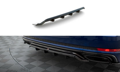 Maxton Mittlerer Diffusor Heck Ansatz DTM Look für Audi A4 Competition B9  schwarz Hochglanz